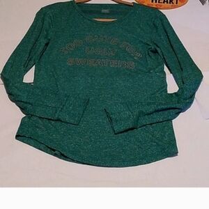 PINK Victoria's Secret Green Pajama Top